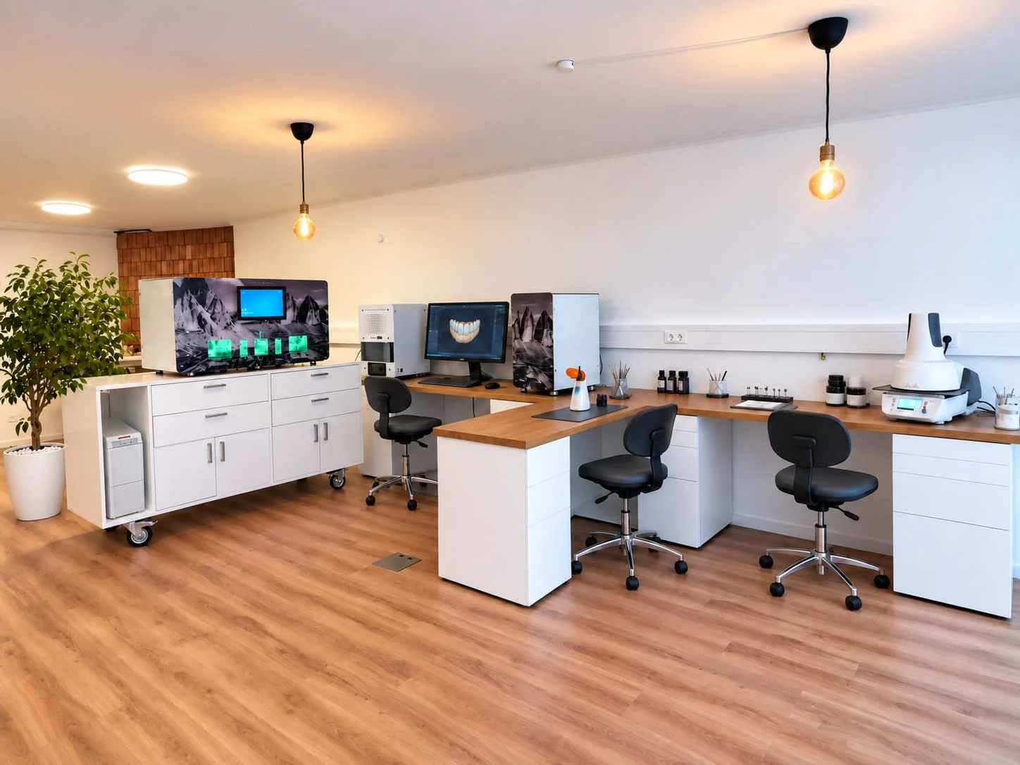 CNC-Fräse, Sinterofen und Laborscanner im Dentallabor Yousef in Wasserburg am Inn